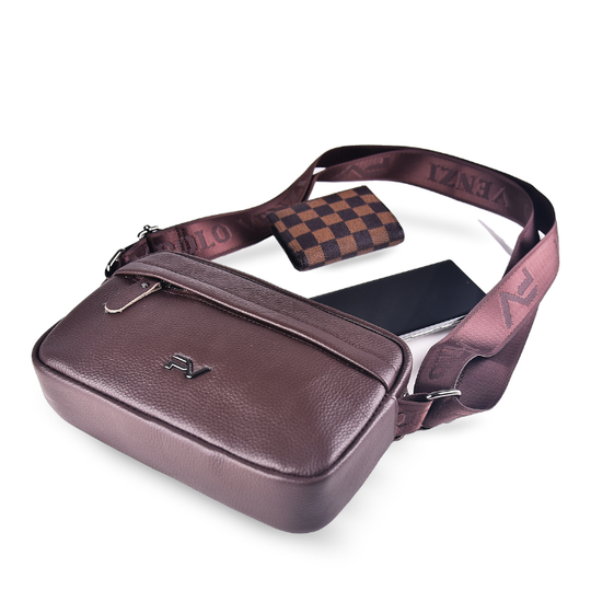 Polo Venzi Men's Stylish Sling Bag  (Leather) PLH460106