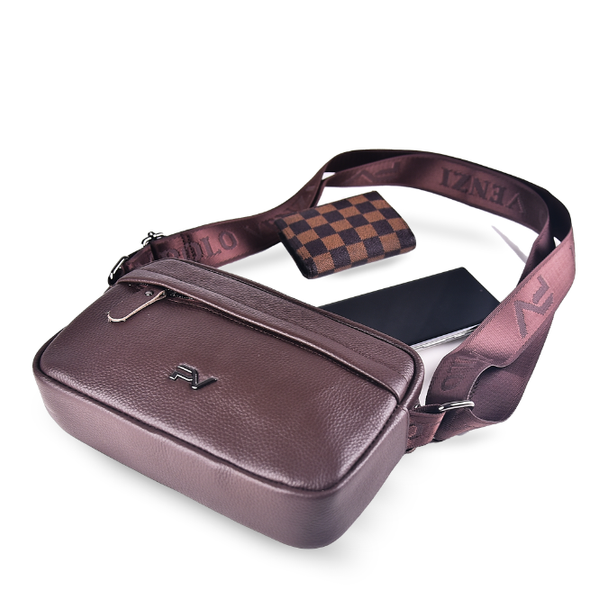 Polo Venzi Men's Stylish Sling Bag  (Leather) PLH460106